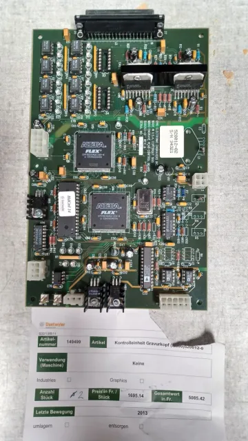 Gravostar Ohio Card Art. 149499 Engraving head control D520012-02  — Daetwyler spare part