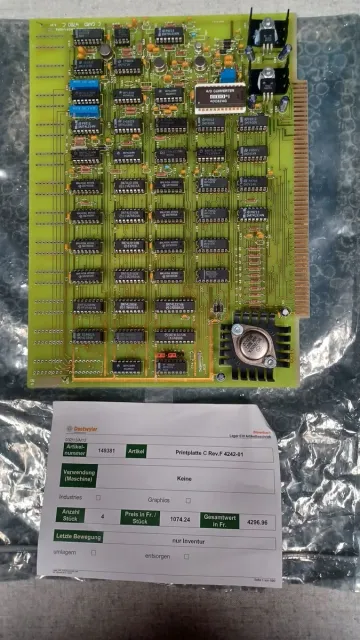 Ohio Card Art. 149381 C Rev. F - 4242-01 / 4780 C — Daetwyler spare part