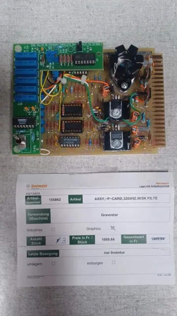 Ohio gravostar Art. 155862 Assy P Card 3200Hz W/5K Filte — Daetwyler spare part